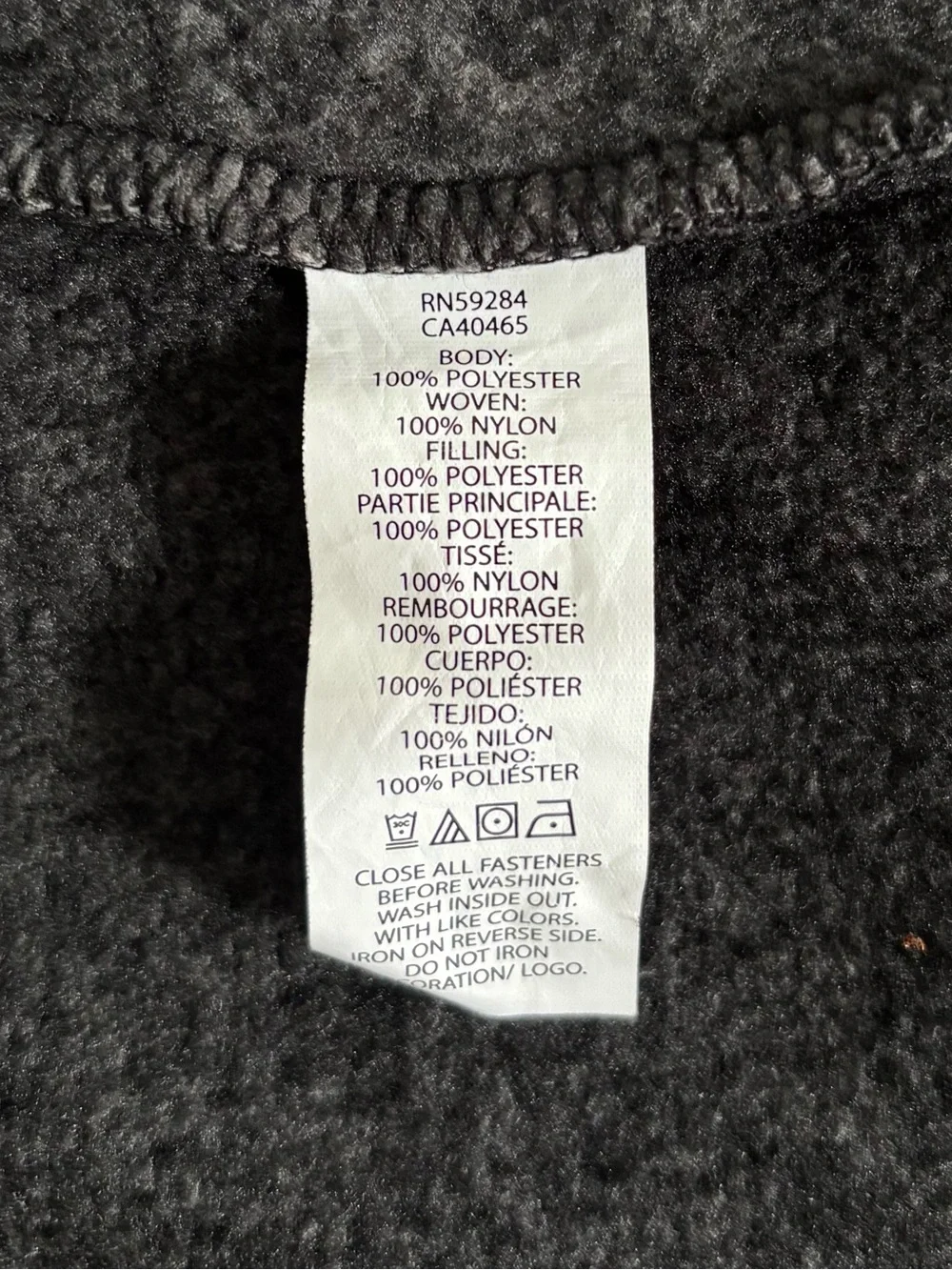 Children's Place Gray black Full-Zip Sweater Fleece Jacket Boys Size XXL